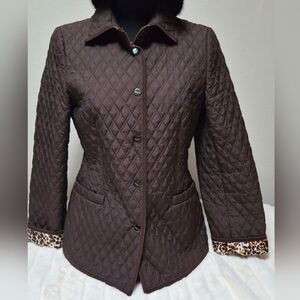 Salvatore Ferragamo Dark Brown Quilted Puffer Jacket